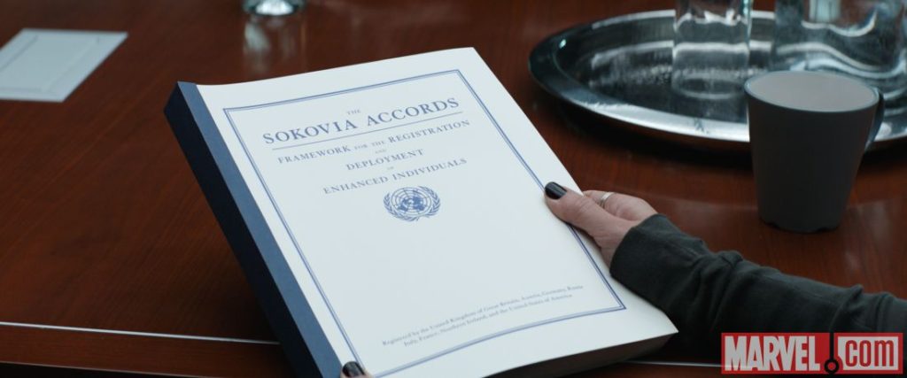The Sokovia Accords Image courtesy of Marvel