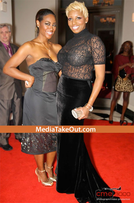 NeNe from Housewives of Atlanta on right. 