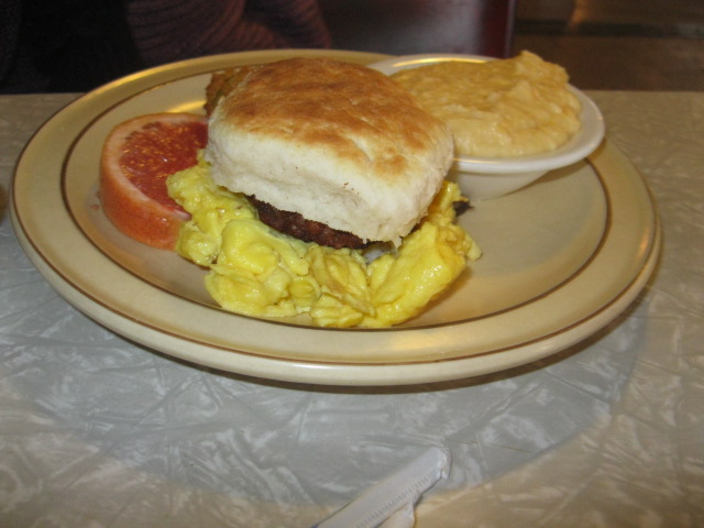 breakfastbiscuithomegrown w cheese grits