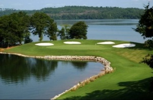 Look at the tiger paw at the Clemson Golf Course