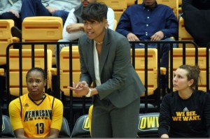 Kennesaw State's women's basketball coach, Nitra Perry.