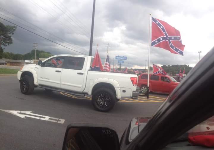 Confederate Flag Rally in Calhoun, Georgia
