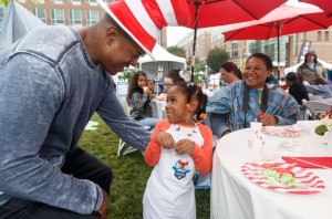 Former Atlanta Brave, Brian Jordan at Taste of Atlanta