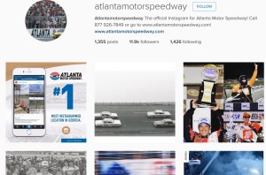 Atlanta Motor Speedway is a popular Instagram choice