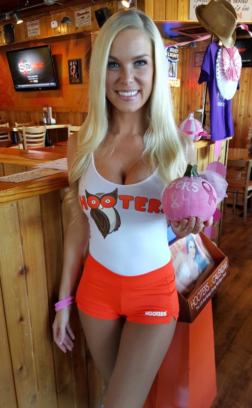 Hooters’ Waitresses Do ‘give A Hoot’ About Breast Cancer Awareness In
