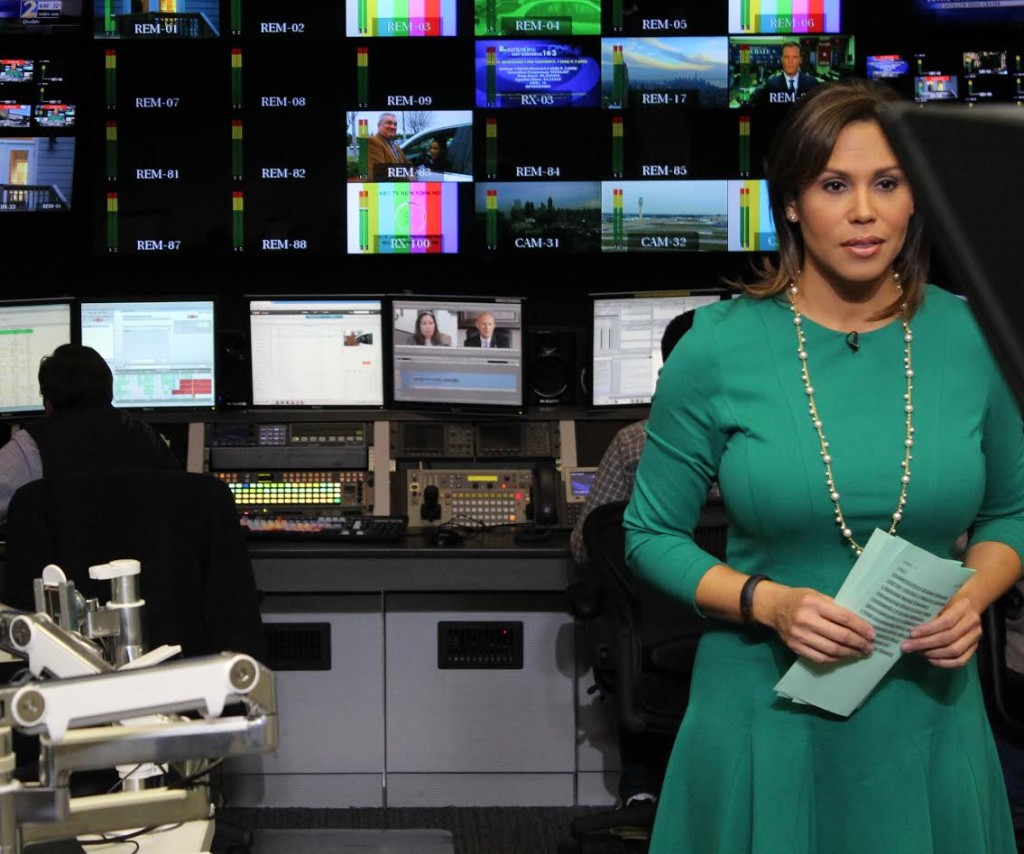 Jovita Moore preparing at WSBTV