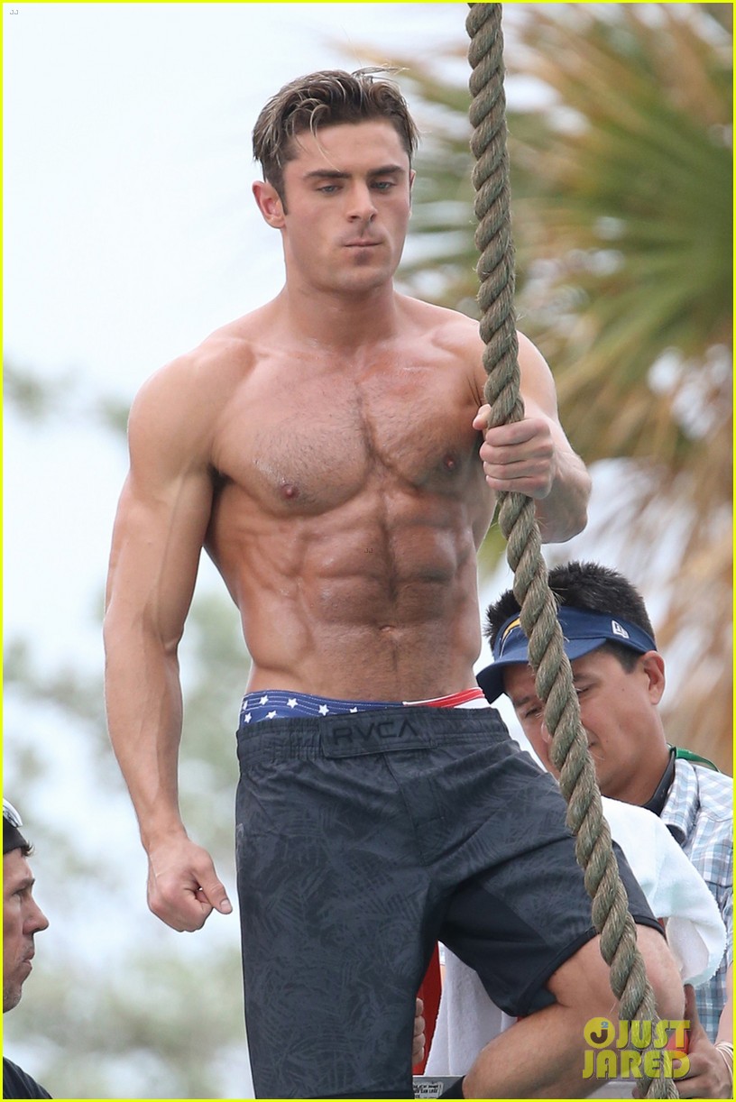 Zac Efron Shirtless for ‘BayWatch’
