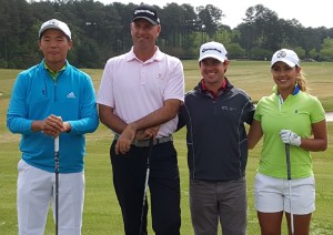 Andy Zhang, Stewart Cink, Brian Harman and Ana valdes