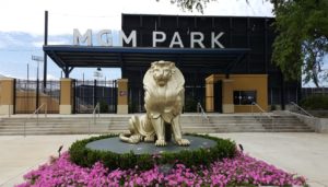 An entrance to MGM Park
