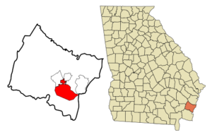 Glynn_County_Georgia_Incorporated_and_Unincorporated_areas_Brunswick_Highlighted.svg