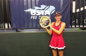 Elise Mertens of Belgium wins in Georgia