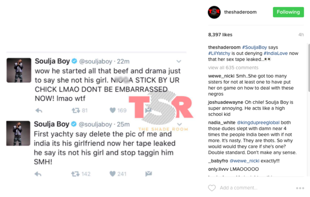 Atlanta rappers Soulja Boy and Lil Yachty are. following the leak of famous...
