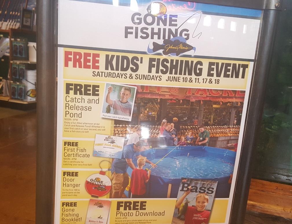 Bass Pro Shops Offers Free Activities, Fishing for Kids, June 10