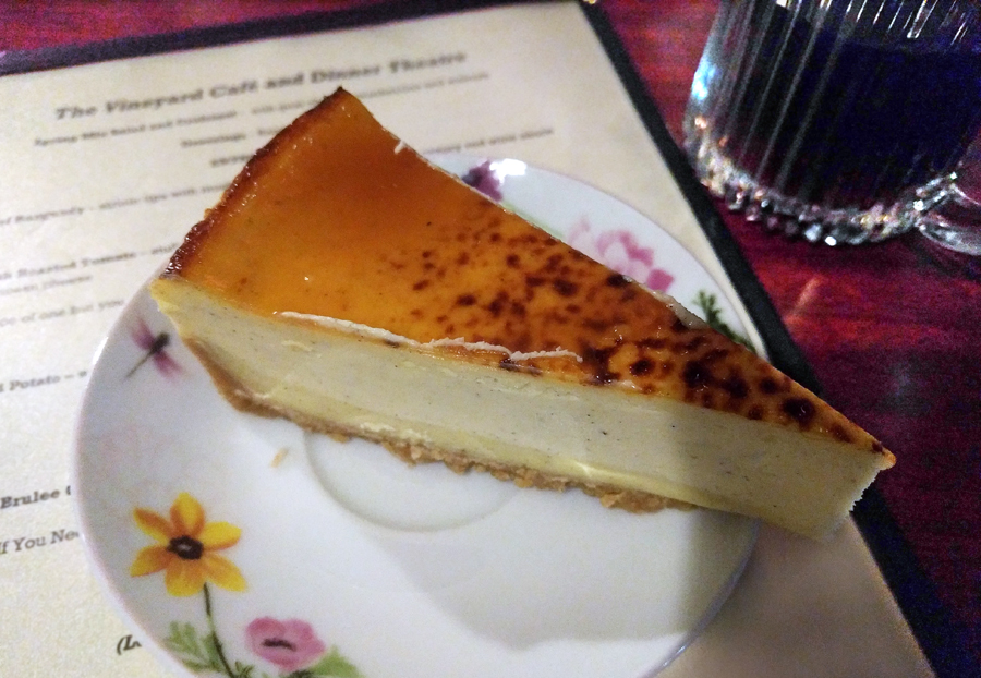 Vineyard Cafe Dessert Creme Brulee Cheesecake