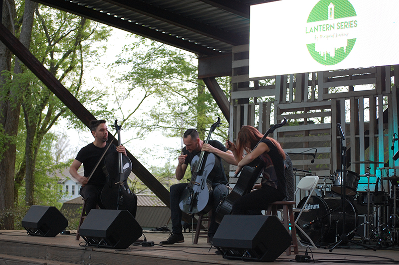 Break of Reality playing on the Event Green in April