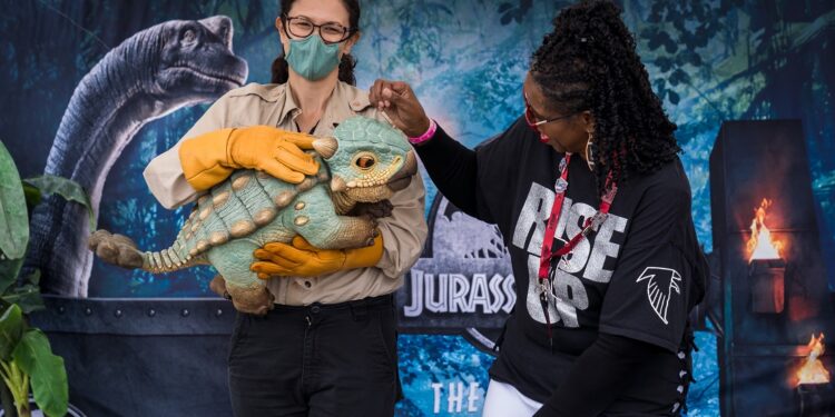 Falcons Team Up with Jurassic World: The Exhibition