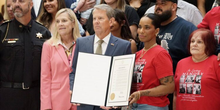 Georgia leaders and Apalachee High School families gather for a remembrance proclamation