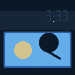 AI-generated illustration of a tennis ball and racket on a blue court beneath a 3:33 a.m. stadium clock.