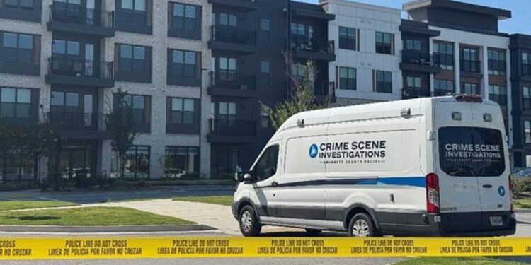 Investigators near Laurel Crossing Parkway following the September 5, 2026 triple shooting in Buford; FOX 5 Atlanta image.