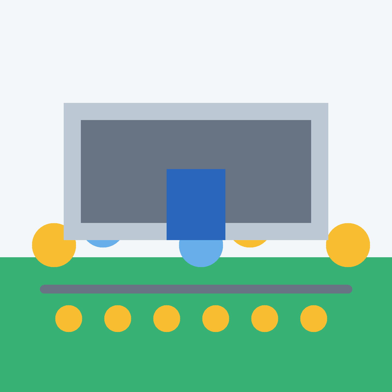 AI-generated illustration of an early-learning site with no identifiable people or final architectural design.