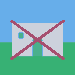 AI-generated illustration of a planned school building crossed out to represent Decatur ending the West Trinity project.