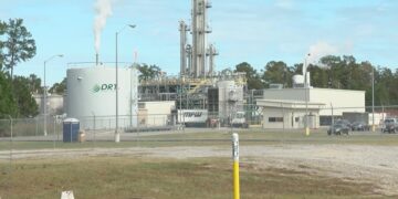 DRT America facility in Effingham County shown in WTOC coverage of the September 2026 industrial-odor advisory.