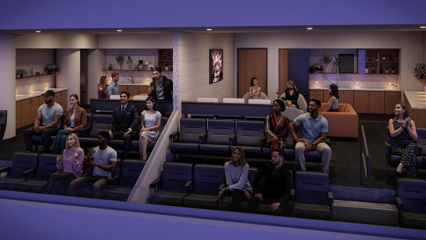 Rendering of the renovated interior at Gas South Arena in Duluth