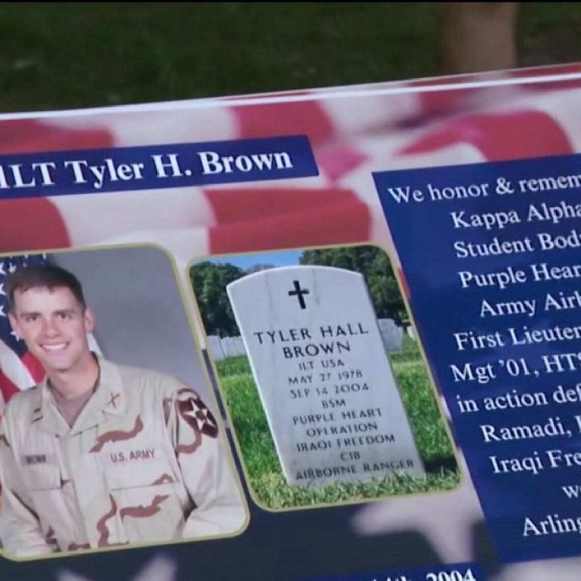 A Georgia Tech memorial honoring former student 1st Lt. Tyler Brown ahead of the 25th anniversary of September 11.