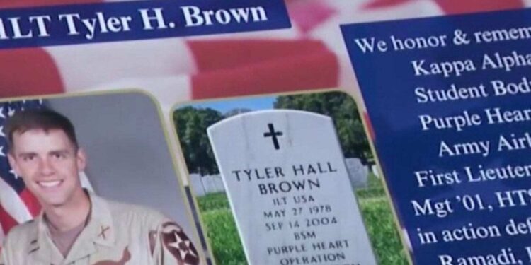 A Georgia Tech memorial honoring former student 1st Lt. Tyler Brown ahead of the 25th anniversary of September 11.
