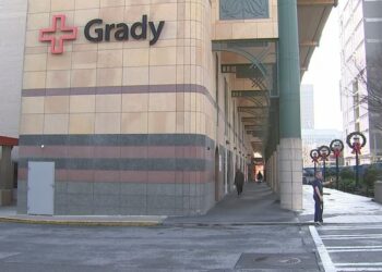 Exterior of Grady Memorial Hospital in downtown Atlanta; WSB-TV file photo.