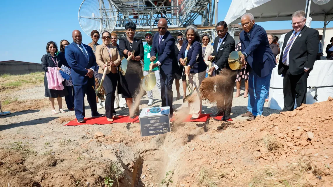 Airport and city leaders burying a centennial time capsule on Stogner Hill at Hartsfield-Jackson Atlanta International Airport on September 8, 2026.