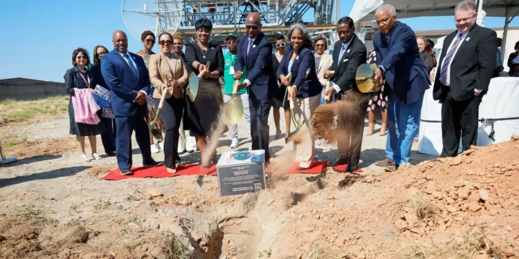 Airport and city leaders burying a centennial time capsule on Stogner Hill at Hartsfield-Jackson Atlanta International Airport on September 8, 2026.