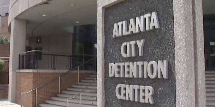 Exterior of the Atlanta City Detention Center in downtown Atlanta; FOX 5 Atlanta file image.