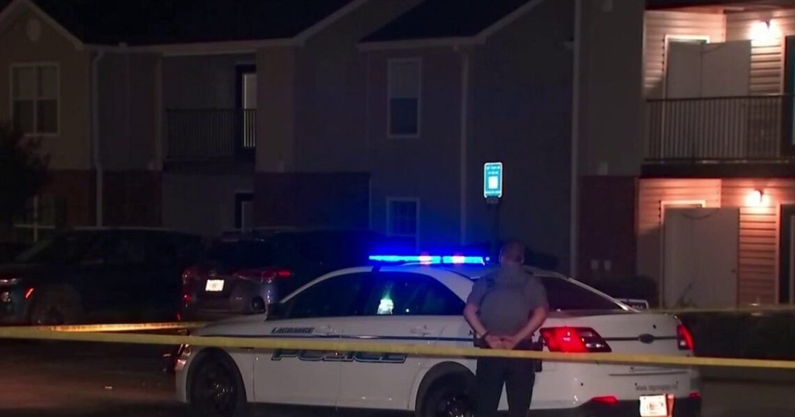 Police investigating a fatal shooting at a LaGrange apartment complex on September 7, 2026; FOX 5 Atlanta photo.
