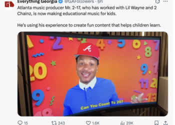 Atlanta producer Mr. 2-17 discussing educational music for children