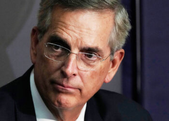 Georgia Secretary of State Brad Raffensperger at a 2024 election forum; file photo.