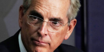 Georgia Secretary of State Brad Raffensperger at a 2024 election forum; file photo.