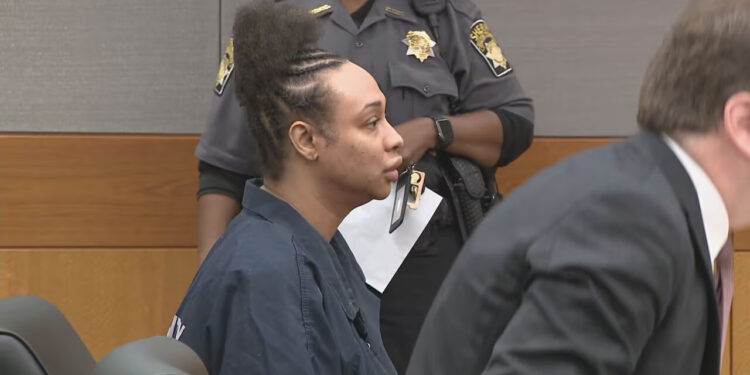 Sidney Starr seated in Fulton County court during an August 2026 bond hearing