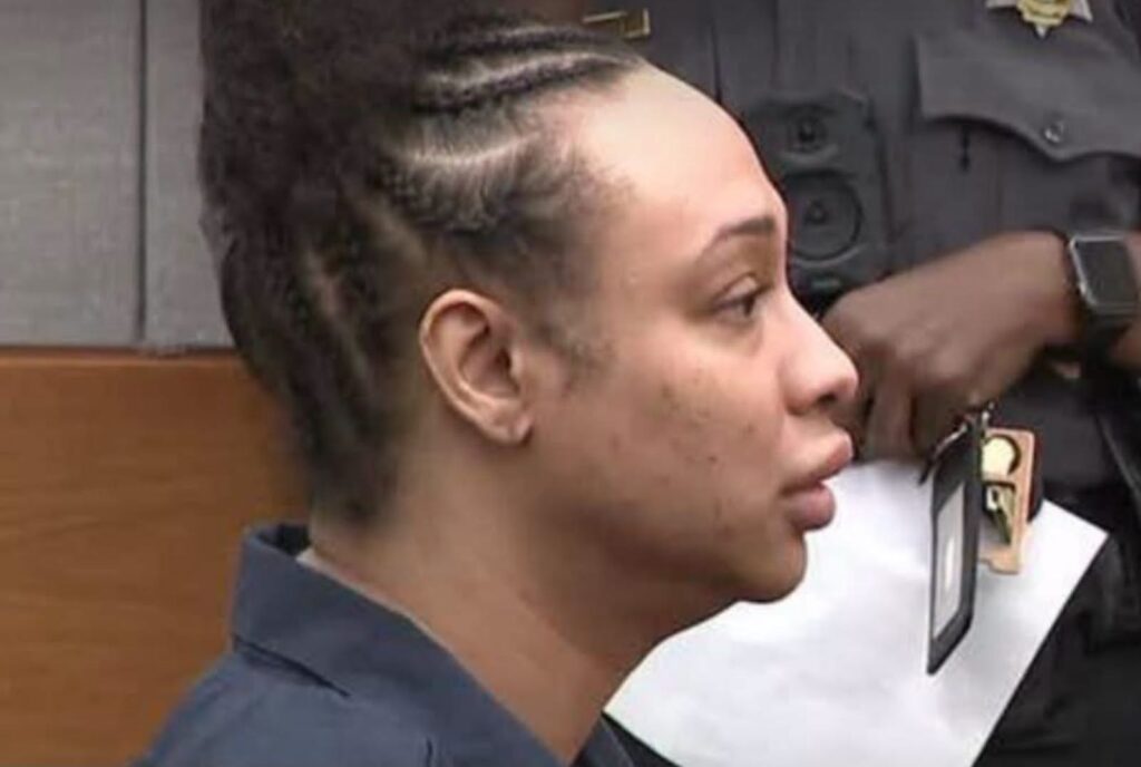 Close-up of Sidney Starr during a Fulton County court appearance in August 2026