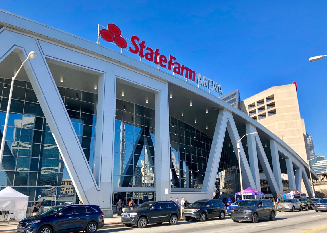 Exterior of State Farm Arena in Atlanta