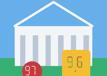AI-generated illustration of a city hall, a 9.6-mill tax notice and a household cost marker.