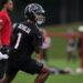 Atlanta Falcons quarterback Tua Tagovailoa during practice in Flowery Branch on September 7, 2026.